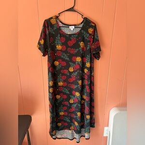 LuLaRoe Multicolor Floral Dress on Black